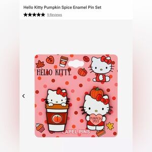 Sanrio Hello Kitty Pumpkin Spice Lapel Pins